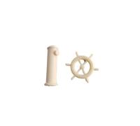 Ensamblaje de rueda de barco de resina sin pintar 27 × 20 × 10 mm - Modelo a escala Barco/Puente de Barco, Parte de detalle, listo para pintar (5 piezas)