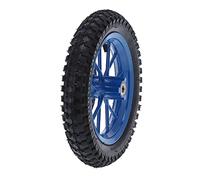 Ensamblaje de Rueda Delantera de Bicicleta de Bolsillo 12.5x2.75in para 47cc 49cc 2 Tiempos Mini Dirt Bike Goma Rueda Delantera Neumático Disco Freno Piñón Conjunto de Pernos (C (azul))