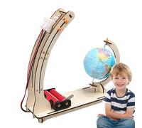 Ensamblaje de tecnología para niños: modelos científicos de tallos basados en madera, incluye construcciones de cohetes, satélites y día/noche, mejora el aprendizaje práctico | Ideal para actividade