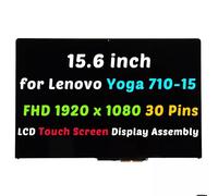 Ensamblaje digitalizador de 39.6 cm para Lenovo Ideapad Yoga 710-15ISK 710-15IKB 80V5 80U0 5D10L47462 5D10K81093 5B20L47349 5D10M14145 5D10l477 462 5. B20M14186 N156HCA-EA1 - Pantalla táctil LCD de