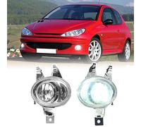 Ensamblajes de luz antiniebla con bombillas LED H1 compatibles con Peugeot 206 Hatchback 1998-2006, Peugeot 206 S16 GTI, 206 CC SW 6000K, montaje de lámpara de conducción antiniebla blanca brillante