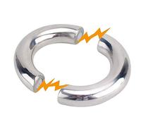 Ensanchador de testículos redondo magnético: hecho de acero inoxidable, ensanchador de bolas, anillo de metal para pene/testículo, tortura de testículos y escroto(40mm)