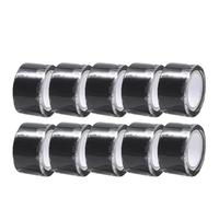 ENSDIEPLS Cinta de silicona autofusible para sellado y aisla Cinta de silicona autofundible Reparación de tuberías negra/blanca 2/5/10 rollos(Black-3.0meter,2 roll)
