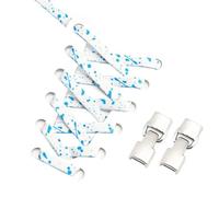 ENSDIEPLS Cordones para zapatos, Cordones Elásticos Sin Atar for Zapatillas Pack De 2 Multicolor 100 cm(White Sky Blue)