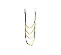 ENSDIEPLS Escalera de Cuerda náutica, Folding Boarding Rope Ladder 3-5 Step Multicolor(Green 4 Step)