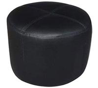 ENSDIEPLS Otomana de Cuero PU, Puf otomano de reposapiés Redondo de Cuero PU 13x13 Pulgadas(#5)