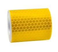 ENSDIEPLS Pegatinas para Bicicletas, Etiquetas engomadas amonestadoras reflexivas de la Bici multicoloras for la Motocicleta Auto del camión(5cmX3.0m-Yellow)