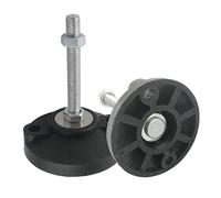 ENSDIEPLS Pies niveladores Ajustables para Muebles, Copas for Patas de Muebles Ajustables, Rosca M16, 2 Piezas, Base de 100 mm de diámetro, M16x100-150 mm(M16x120mm)