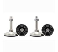 ENSDIEPLS Pies niveladores Ajustables para Muebles, Pies niveladores Ajustables de Acero Inoxidable 304, 4 Piezas, Base de 50 mm, Rosca M8-M12 de 60-100 mm(50*m12*80mm)