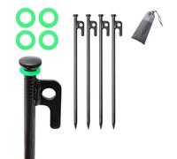 ENSDIEPLS Piquetas para Tiendas de campaña de Alta resistenc Paquete de 4 Clavos for Tiendas de campaña, Negros, de 20 a 40 cm(Black30cm-02)