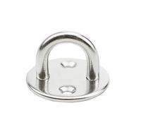 ENSDIEPLS Placa con Gancho, Ganchos de Placa de Ojo de Almohadilla de Acero Inoxidable 304 Plateados M5-M12(Type 4,9mm)