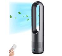 ENSDIEPLS Ventilador de torre refrigerante, Ventilador de torre sin aspas 80 Osc 8 velocidades Temporizador de 8 horas Remoto Multicolor