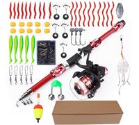 Eńsemble dè cànnes à pêchê èchê ťelescópico avГ ec apåpastš, aćcessoires pòur rìvages đ'eàu dòuce eť sàléè | Étàngs Rìvières Làcs Eńfants Ocio de pabellón ľein aìr Eqúipement de pequehe