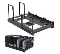 Ensemble de cas ouvert - Personnalité créative Châssis ouvert ATX/M-ATX/ITX,Boîtier de plate-forme de cadre d'exploitation minière Crypto Open Air en acier, prend en charge le GPU de taille longue et