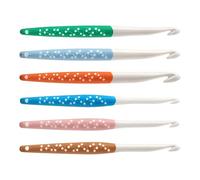 Ensemble de crochets - Manche en silicone | 6 Pièces Antidérapantes Ergonomiques - Set De Crochets | Ganchillos Ergonomiques | Uncinetti Ergonomique | Pour chaussettes Mitaines Foulards Châles | 2026