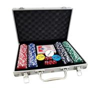 Ensemble De Jetons De Poker - Ensembles De Poker Avec Étui, Jeu De Jetons Texas Hold'em, 200 Dans Un Coffret En Aluminium, Accessoires De Fête Sans Dénomination Pour Les Joueurs Amateurs De Je