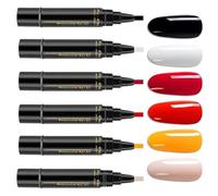 Ensemble vernis gel ongles | Stylos peinture séchage rapide 6 couleurs | Kit manucure sans accessoires UV | Peinture durable professionnelle, facile application, finition brillante