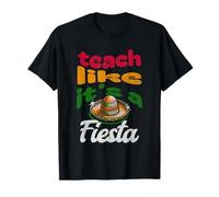 Enseña como si fuera una fiesta divertida maestra mexicana del Cinco de Mayo Camiseta