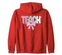 Enseña el texto de diseño de patrón colorido lindo Sudadera con Capucha