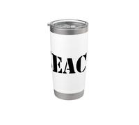 Enseña palabras simbólicas de paz Vaso térmico de acero inoxidable de doble pared