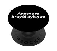 Enséñame criollo haitiano. Palabra Divertida del lenguaje PopSockets PopGrip Adhesivo