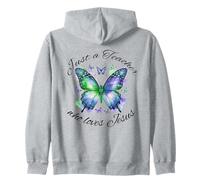 Enseñando a la mariposa cristiana solo un maestro que ama a Jesús Sudadera con Capucha