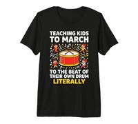 Enseñando a los niños a marchar al Ritmo de la Profesora de música Divertida Camiseta Premium