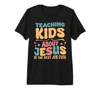 Enseñando a los niños sobre Jesús El Mejor Trabajo Retro Camiseta Premium