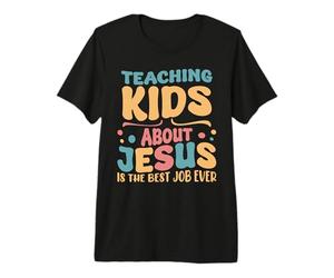 Enseñando a los niños sobre Jesús El Mejor Trabajo Retro Camiseta Premium