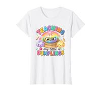 Enseñando a My Little Dumplings Kawaii Squishy a Volver a la Escuela Camiseta gráfica económica, Mujer, Blanco, M