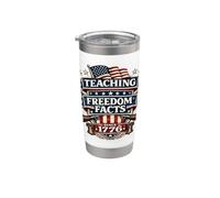 Enseñando datos sobre la libertad desde 1776 Profesor de Historia Patriótico Vaso térmico de acero inoxidable de doble pared