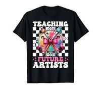 Enseñando Futuros Artistas Maestro De Arte Colegio Chica Mamá Coqueta Camiseta