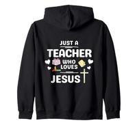 Enseñando la fe cristiana reverencia solo un maestro que ama a Jesús Sudadera con Capucha
