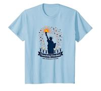 Enseñando la Libertad una Bengala a la Vez Camiseta, Niños, Azul Bebé, 4 años