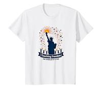 Enseñando la Libertad una Bengala a la Vez Camiseta, Niños, Blanco, 4 años