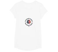 Enseñando Mentes Tocando Corazones Educador Inspiración Camiseta, Niñas, Blanco, XS