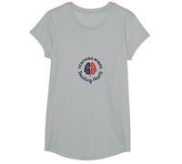 Enseñando Mentes Tocando Corazones Educador Inspiración Camiseta, Niñas, Gris Jaspeado, Grande