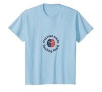 Enseñando Mentes Tocando Corazones Educador Inspiración Camiseta, Niños, Azul Bebé, 3 años