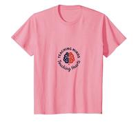 Enseñando Mentes Tocando Corazones Educador Inspiración Camiseta, Niños, Rosado, 10 años