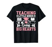 Enseñando pequeñas Mentes Amando Grandes Corazones Maestra mamá Camiseta