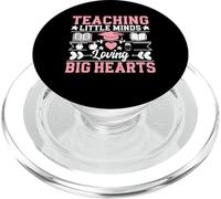 Enseñando pequeñas Mentes Amando Grandes Corazones Maestra mamá PopSockets PopGrip para MagSafe