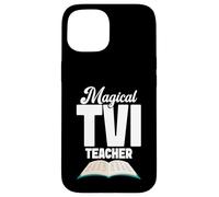 Enseñanza del Equipo con Discapacidad Visual Trabajo Corazón Profesor TVI Carcasa para iPhone 15