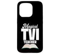 Enseñanza del Equipo con Discapacidad Visual Trabajo Corazón Profesor TVI Carcasa para iPhone 15 Pro