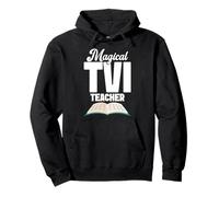 Enseñanza del Equipo con Discapacidad Visual Trabajo Corazón Profesor TVI Sudadera con Capucha