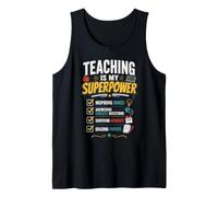 Ensenanza es Mi Superpotencia Camisa Profesor Camiseta sin Mangas
