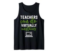 Enseñanza Virtual Divertida - Educadores en línea de Regreso a Clases Camiseta sin Mangas