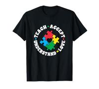 Enseñar a aceptar comprender el amor Maestro Conciencia sobre el autismo Camiseta