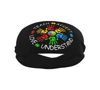 Enseñar, Aceptar, Comprender, Amar El Autismo Mujer Hombre Headband Elástica Diadema Antideslizante Diadema Deportiva para Fútbol Correr Fitness