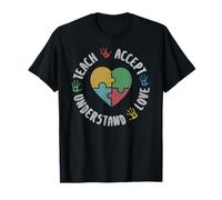 Enseñar Aceptar Entender Amor Autismo Conciencia SPED Maestro Camiseta