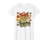 Enseñar Amor Inspirar Maestro Apreciación Educador Presente Camiseta gráfica económica, Mujer, Blanco, S